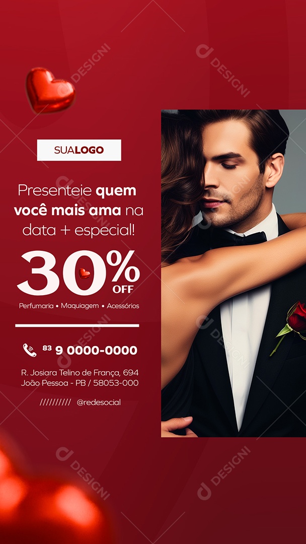 Story Dia dos Namorados Presenteie quem Você mais Ama na Data mais Especial Social Media PSD Editável