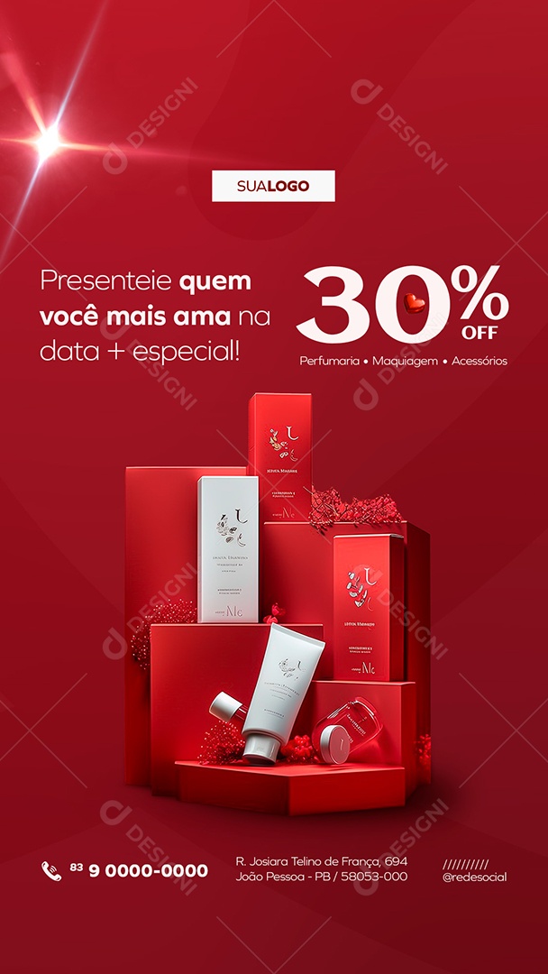 Story Dia dos Namorados Presenteie quem Você mais Ama Social Media PSD Editável