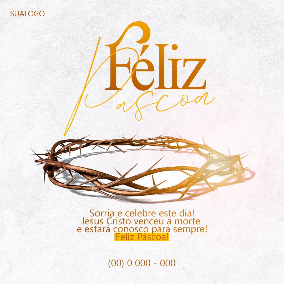 Social Media Semana Santa Páscoa PSD Editável