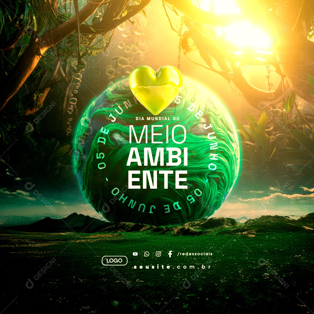 Social Media Dia Mundial do Meio Ambiente 05 de Junho PSD Editável