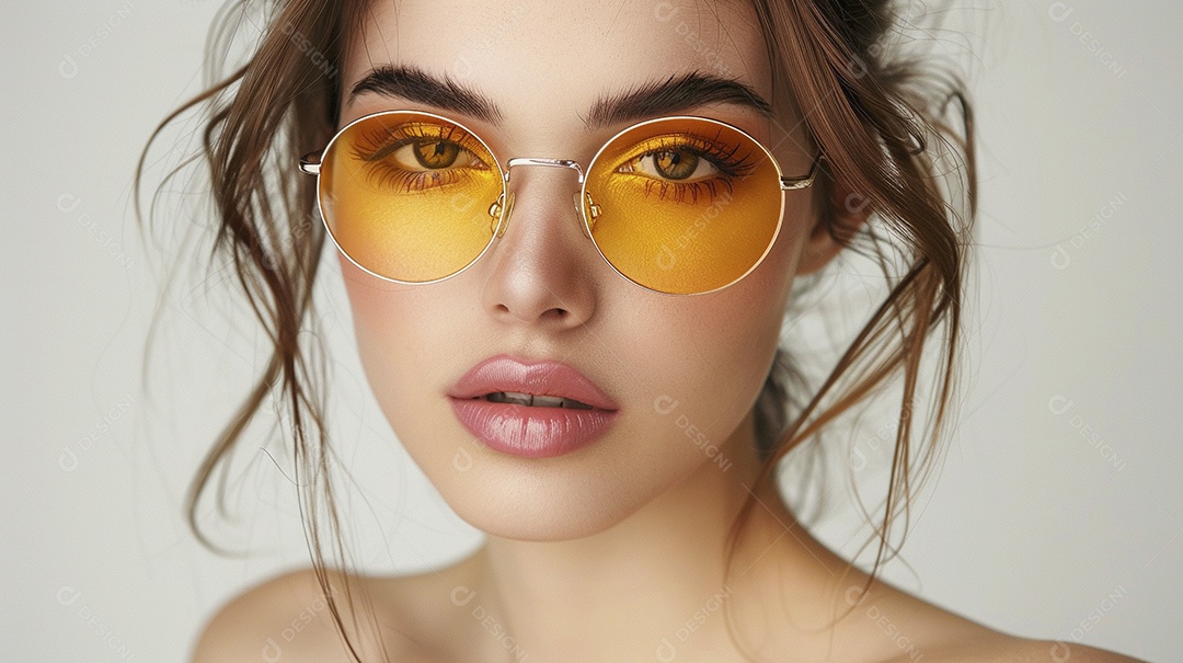 Uma jovem linda mulher glamorosa