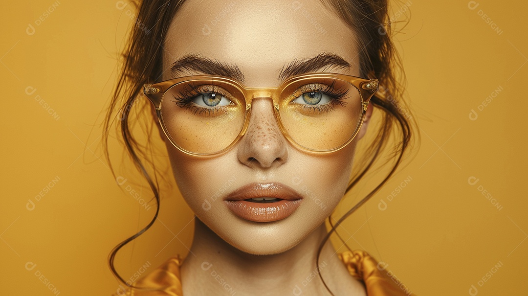 Uma jovem linda mulher glamorosa