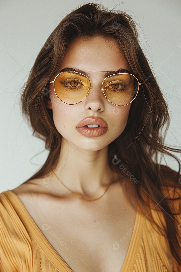 Uma jovem linda mulher glamorosa