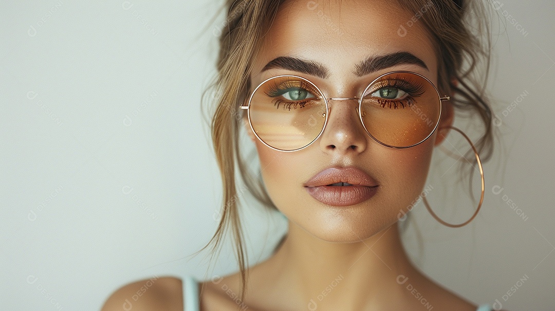 Uma jovem linda mulher glamorosa