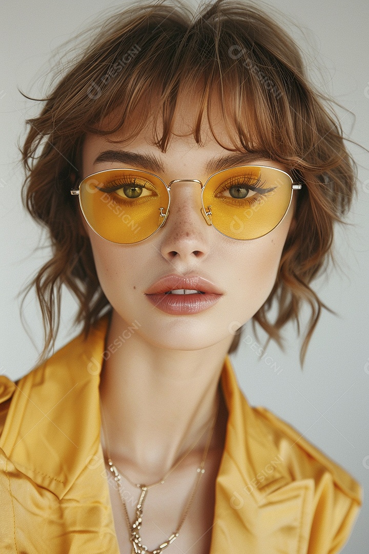 Uma jovem linda mulher glamorosa