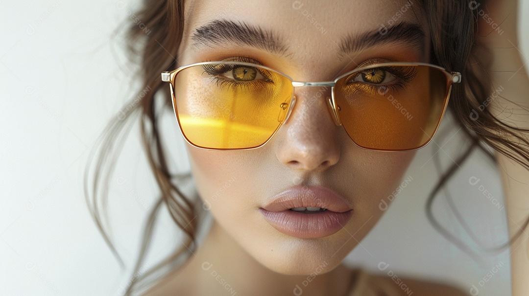 Uma jovem linda mulher glamorosa