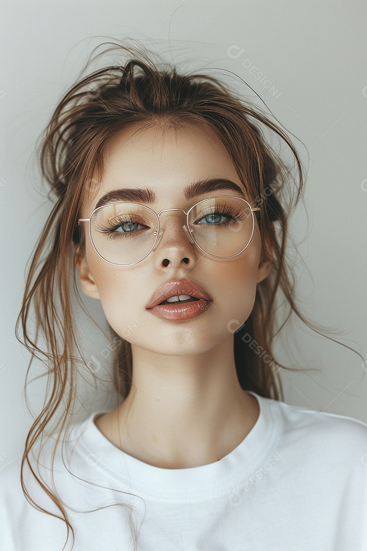 Uma jovem linda mulher glamorosa