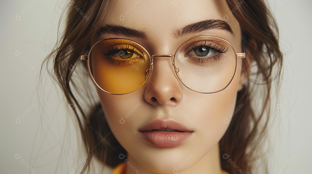 Uma jovem linda mulher glamorosa