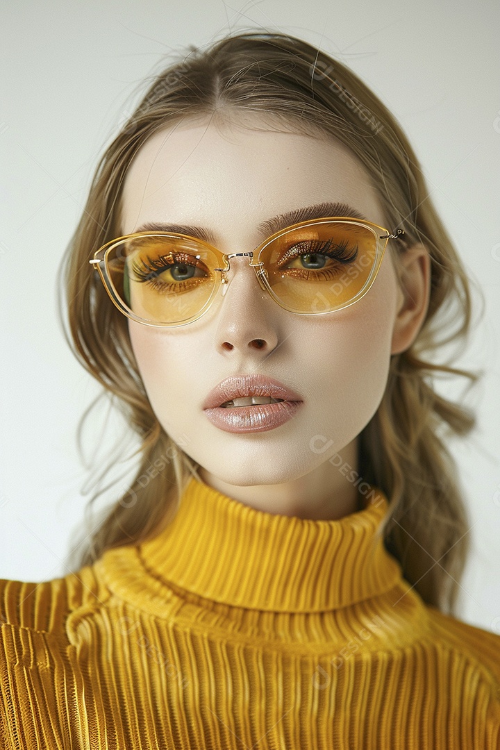 Uma jovem linda mulher glamorosa