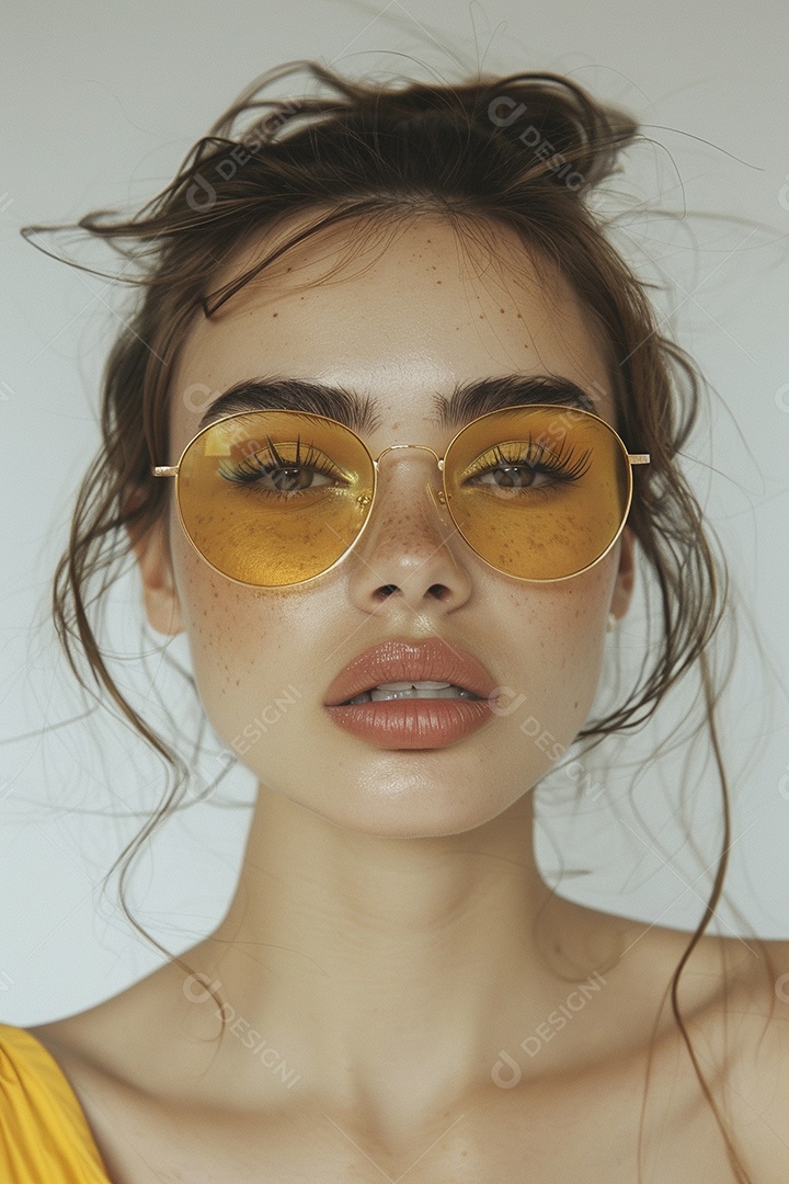 Uma jovem linda mulher glamorosa