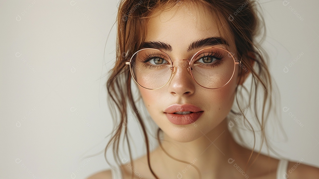 Uma jovem linda mulher glamorosa