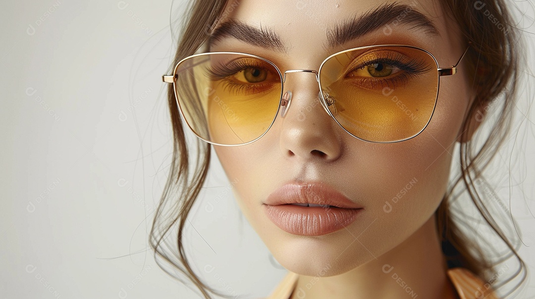 Uma jovem linda mulher glamorosa