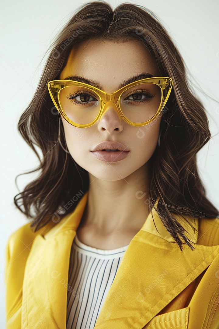 Uma jovem linda mulher glamorosa