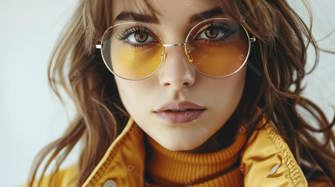 Uma jovem linda mulher glamorosa