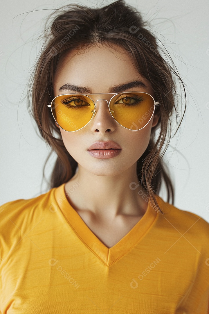 Uma jovem linda mulher glamorosa