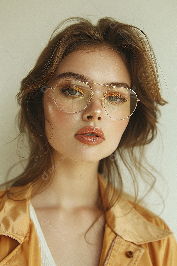 Uma jovem linda mulher glamorosa