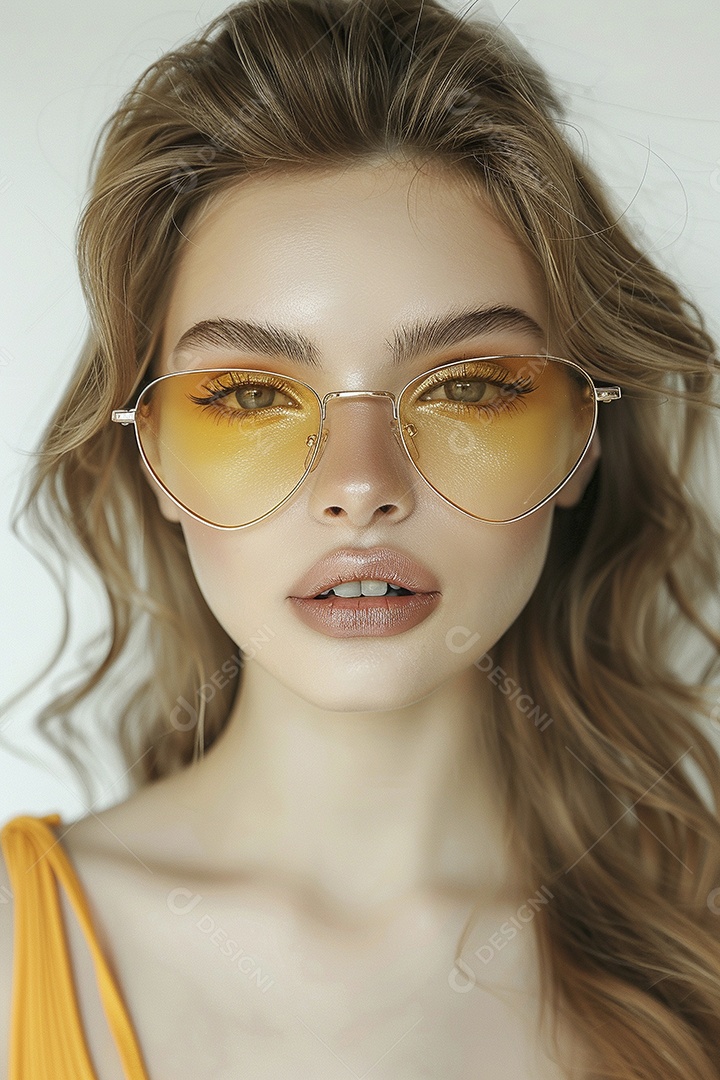 Uma jovem linda mulher glamorosa