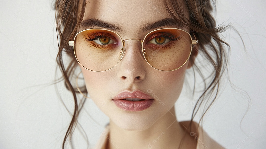 Uma jovem linda mulher glamorosa