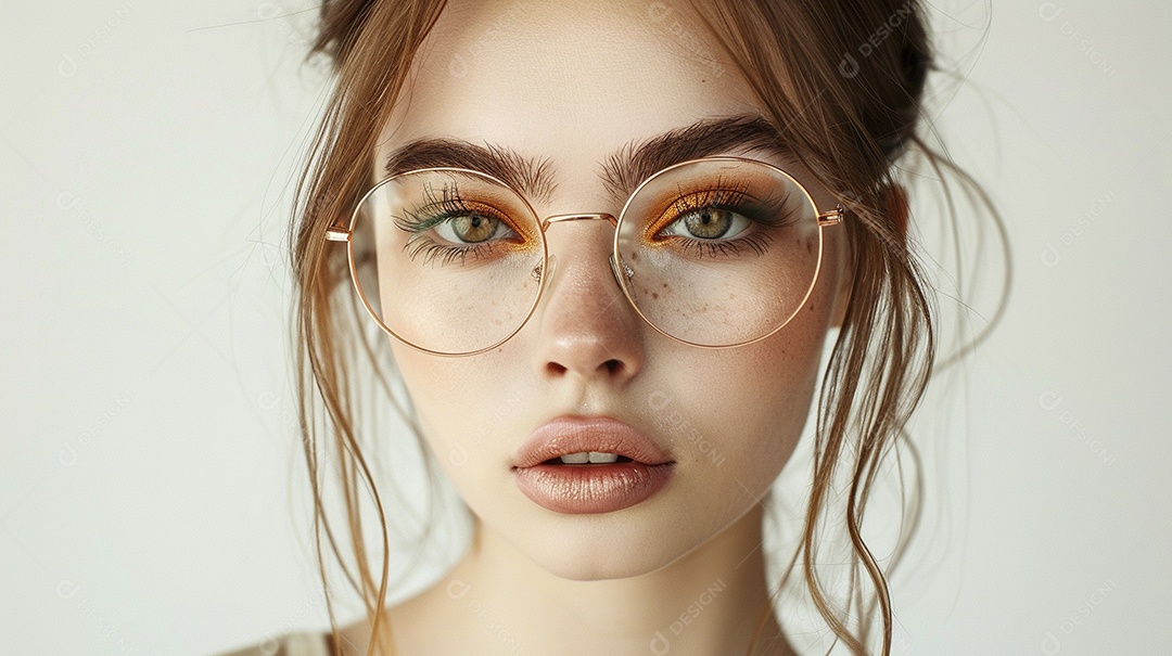 Uma jovem linda mulher glamorosa