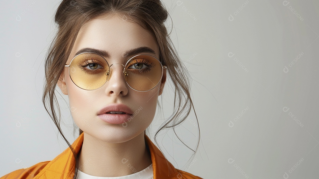 Uma jovem linda mulher glamorosa