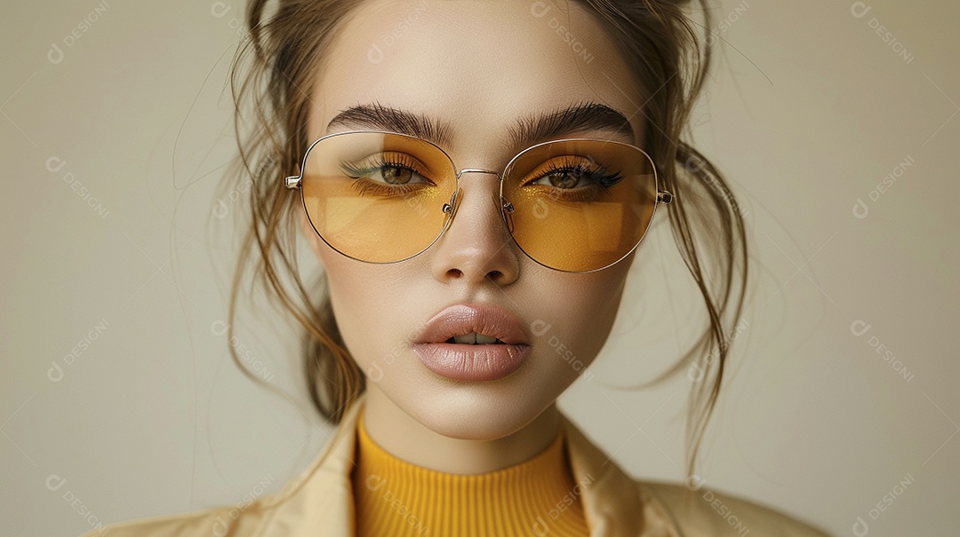 Uma jovem linda mulher glamorosa