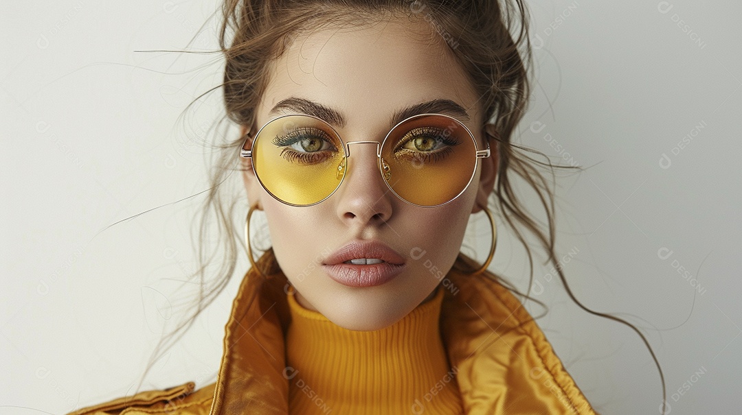 Uma jovem linda mulher glamorosa