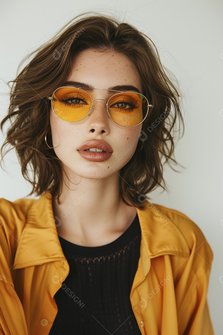 Uma jovem linda mulher glamorosa