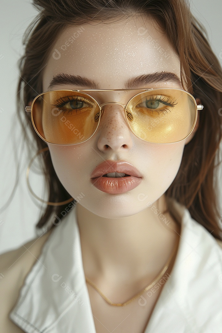 Uma jovem linda mulher glamorosa