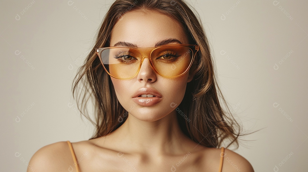 Uma jovem linda mulher glamorosa