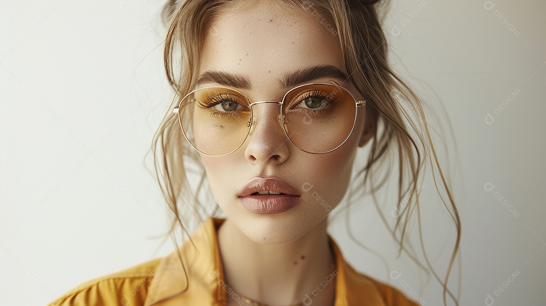 Uma jovem linda mulher glamorosa