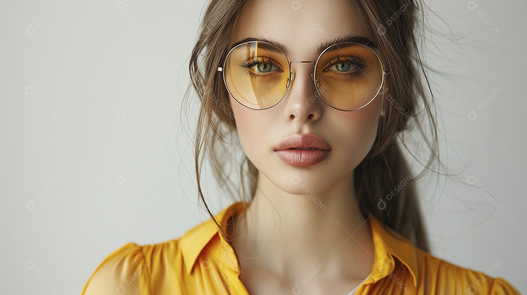 Uma jovem linda mulher glamorosa