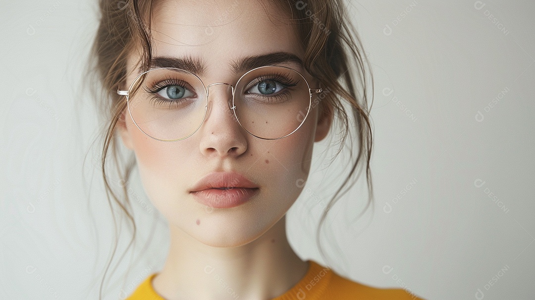 Uma jovem linda mulher glamorosa