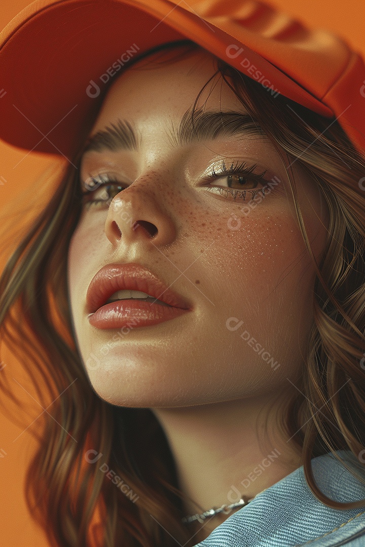 Linda jovem elegante, fundo liso colorido