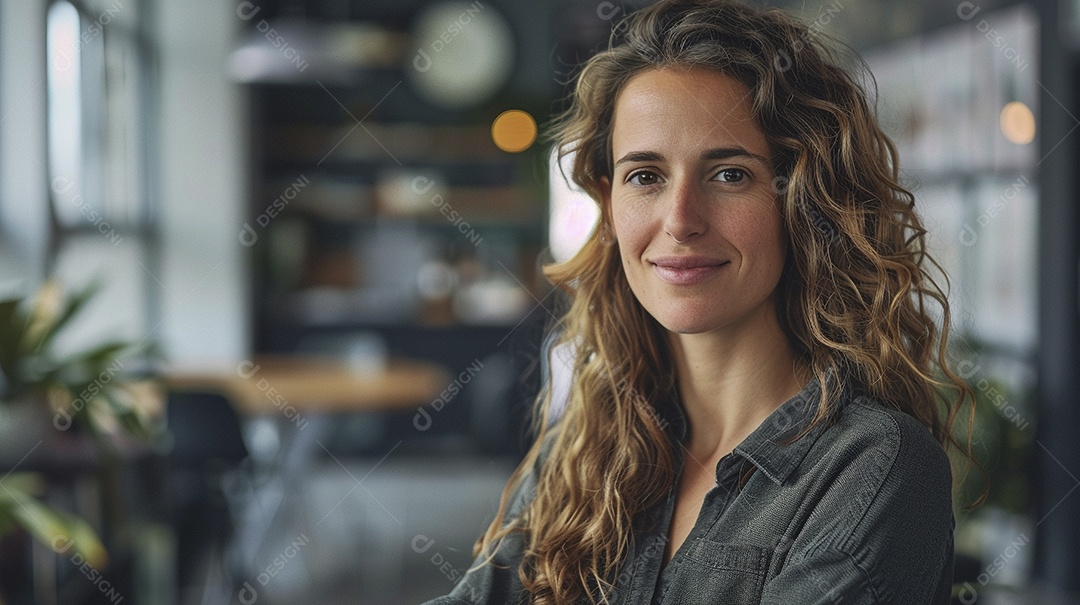 Mulher profissional confiante em escritório moderno