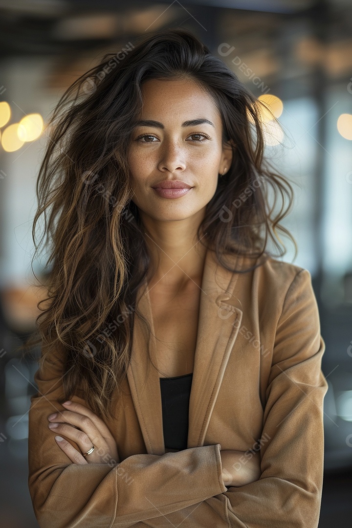 Mulher profissional confiante em escritório moderno