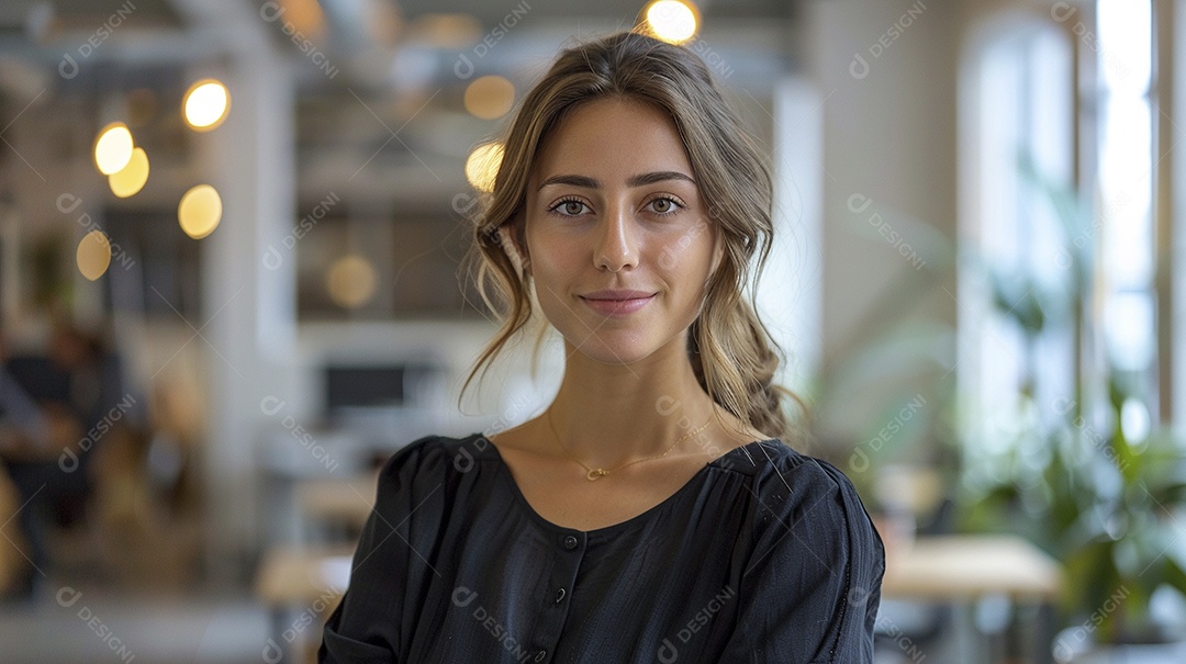 Mulher profissional confiante em escritório moderno