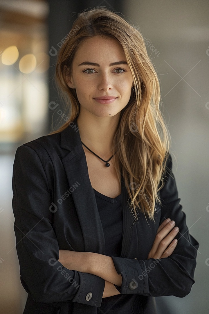 Mulher profissional confiante em escritório moderno