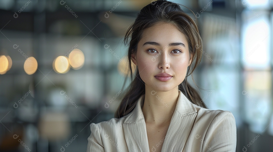 Mulher profissional confiante em escritório moderno
