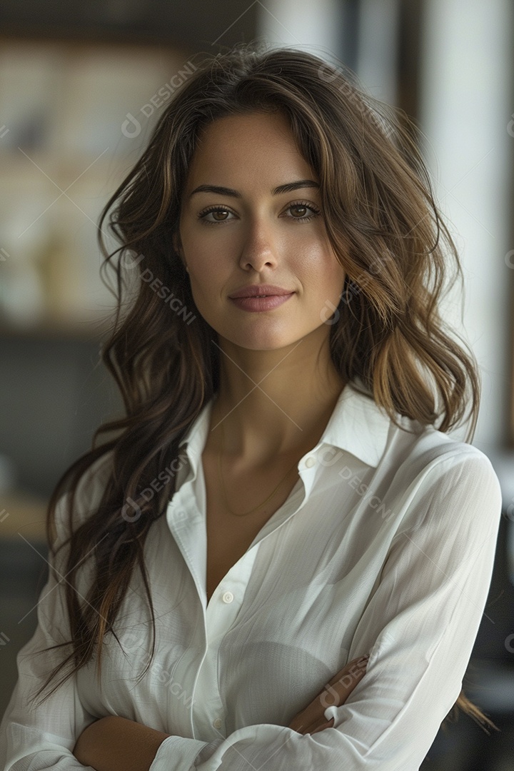 Mulher profissional confiante em escritório moderno