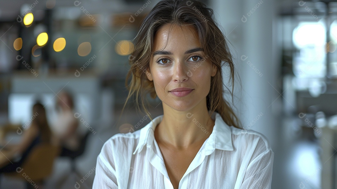 Mulher profissional confiante em escritório moderno