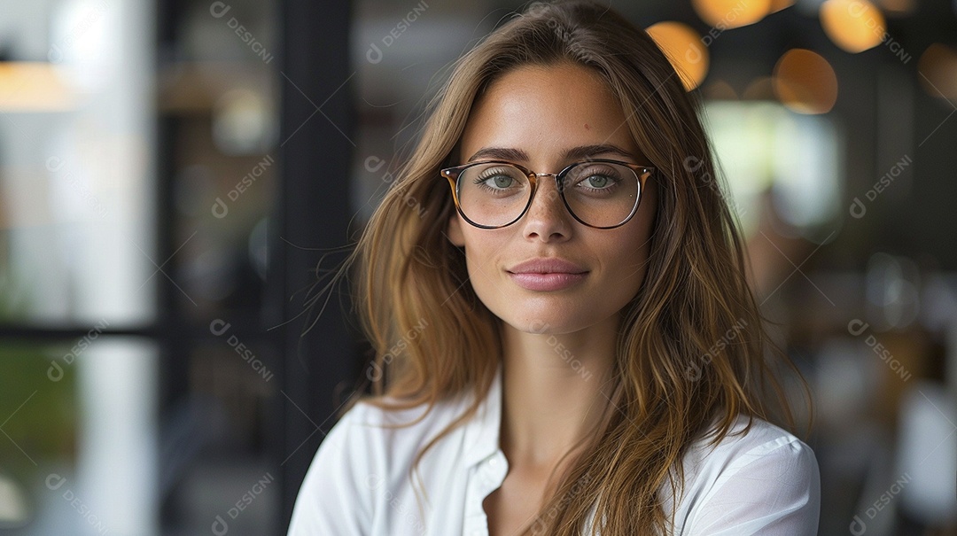Mulher profissional confiante em escritório moderno