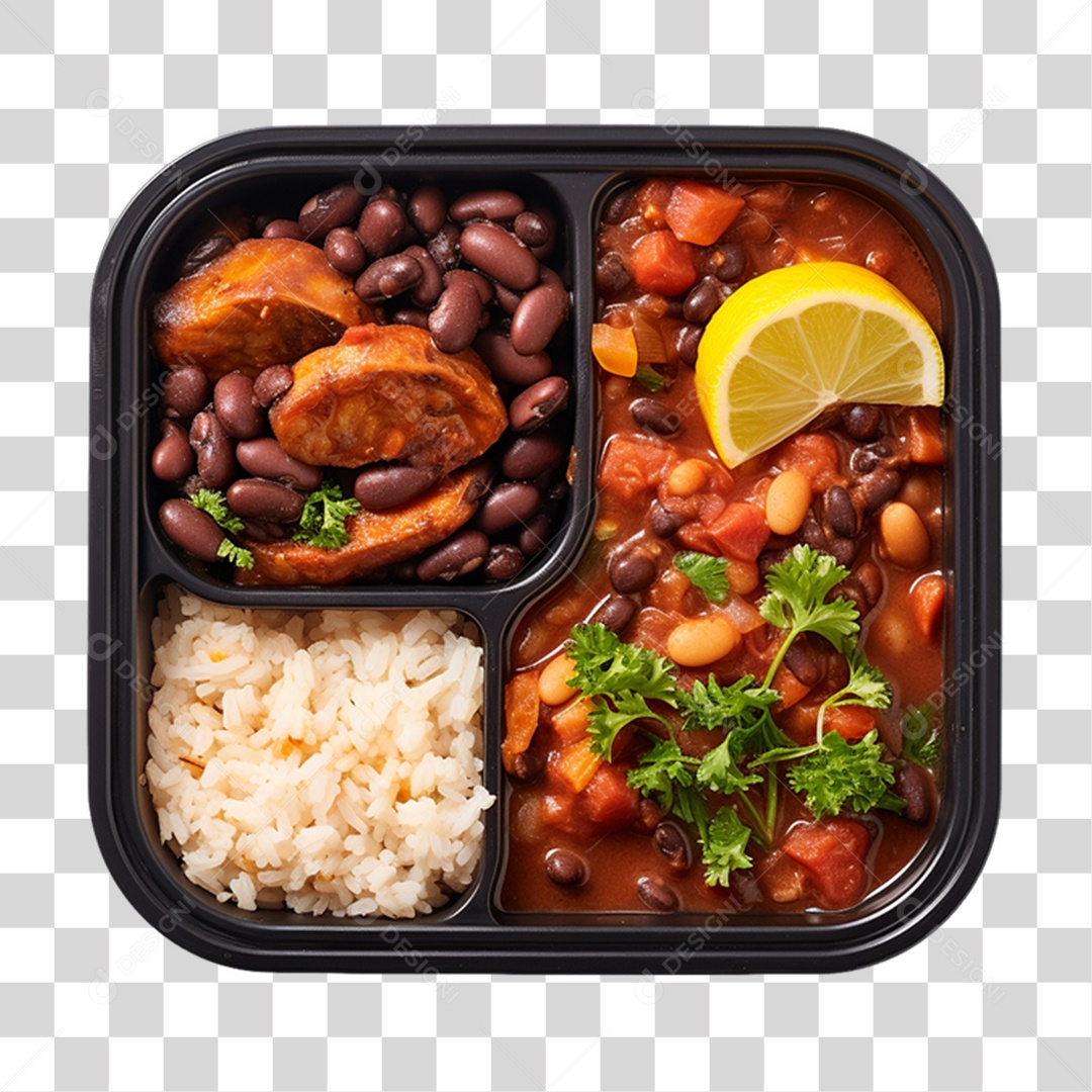 Lunch Box with Food and Snacks Transparent PNG