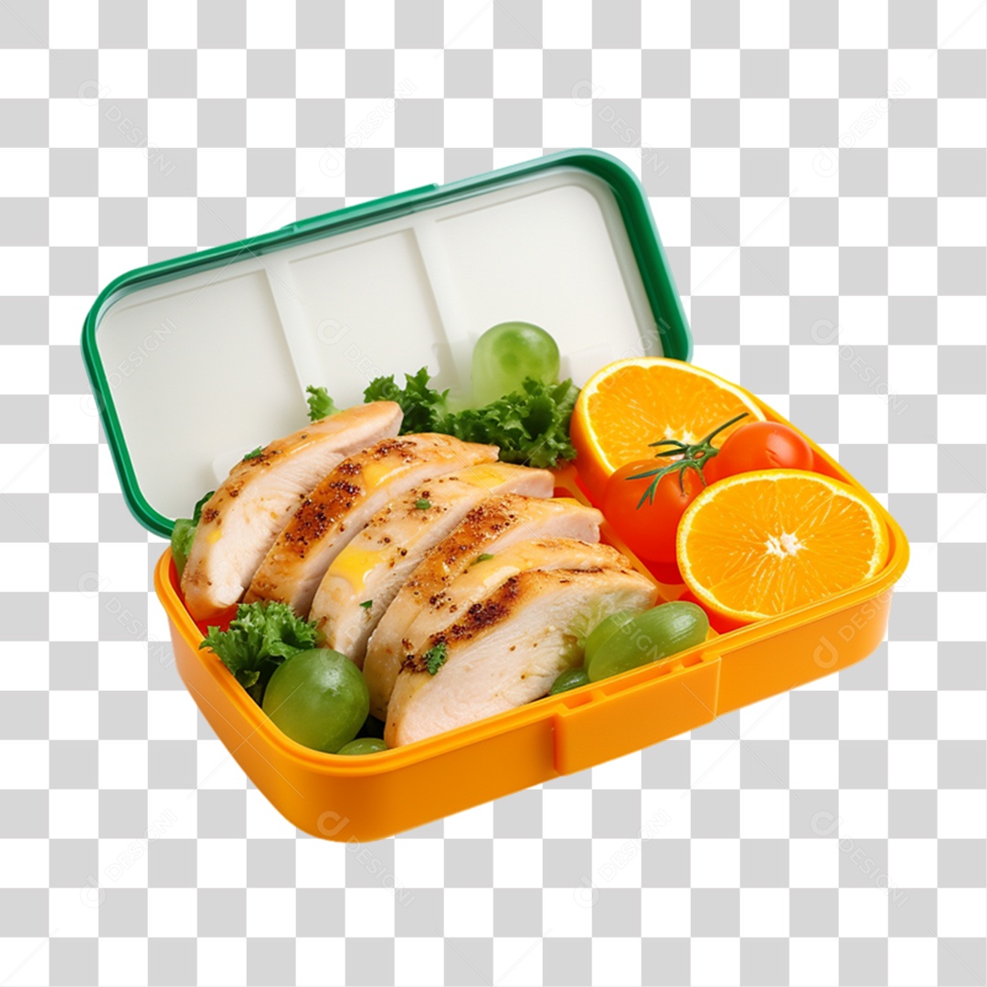 Marmita com Comida e Petiscos PNG Transparente