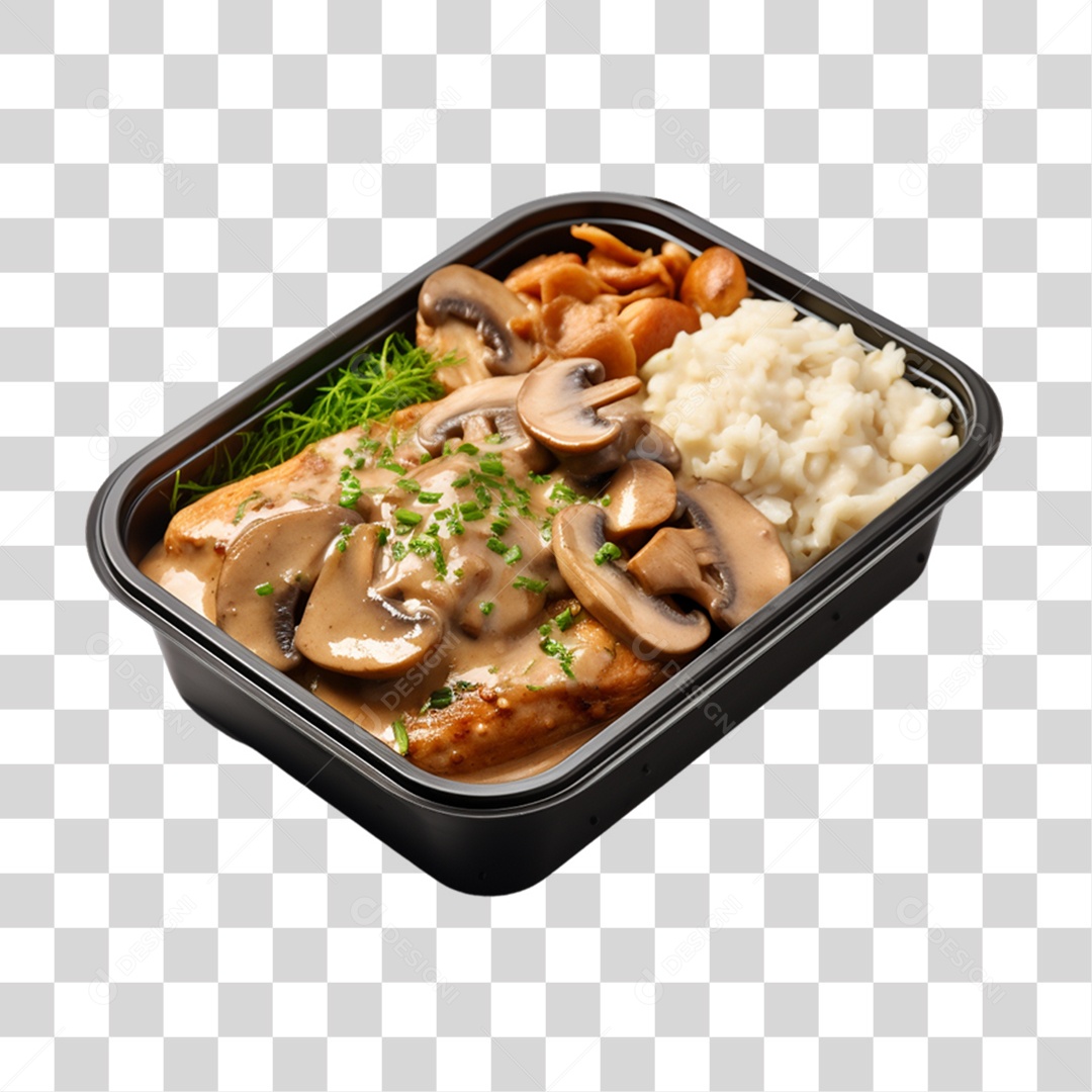 Marmita com Comida e Petiscos PNG Transparente