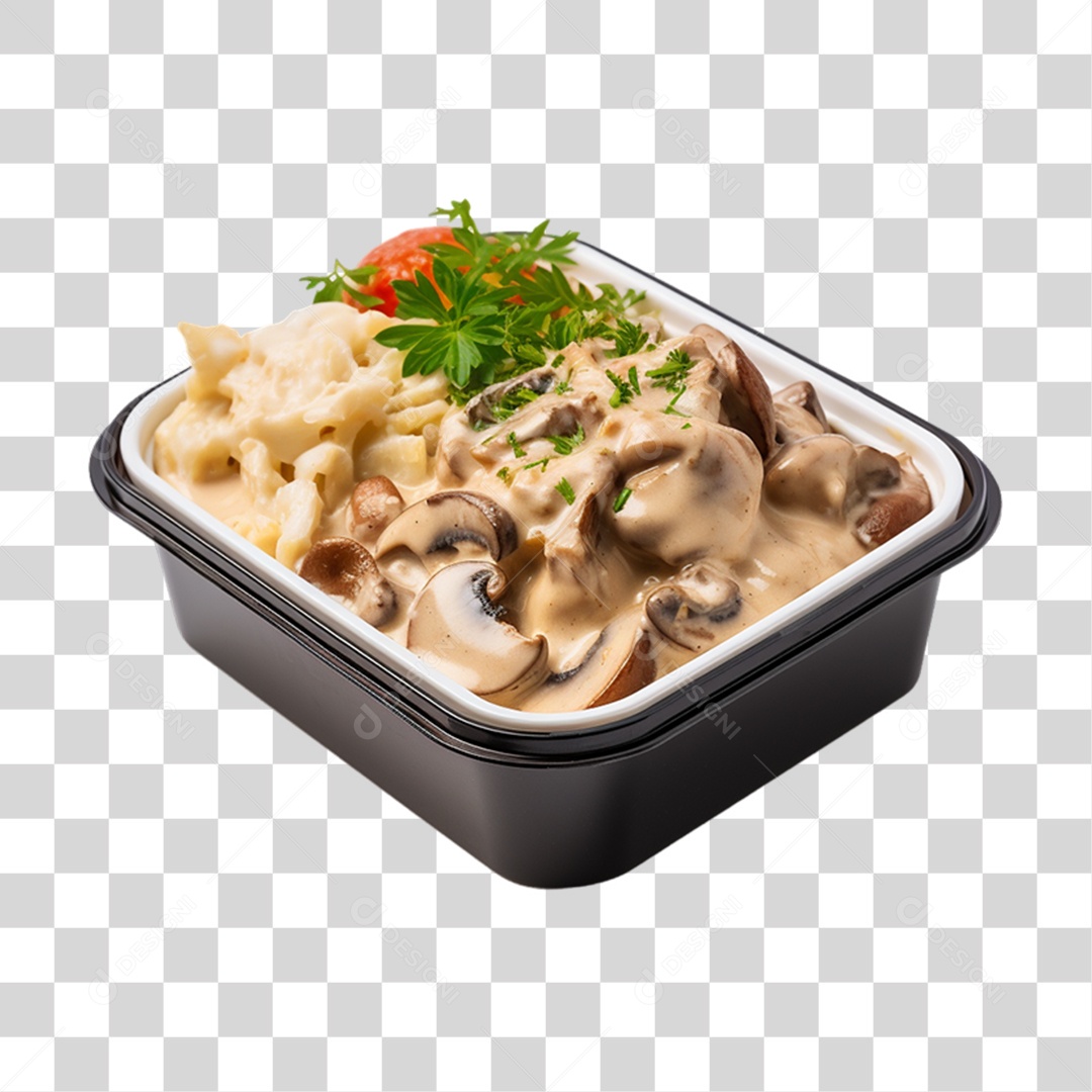 Marmita com Comida e Petiscos PNG Transparente