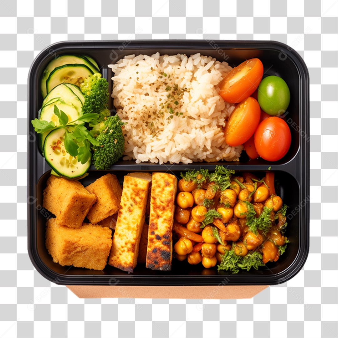 Marmita com Comida e Petiscos PNG Transparente