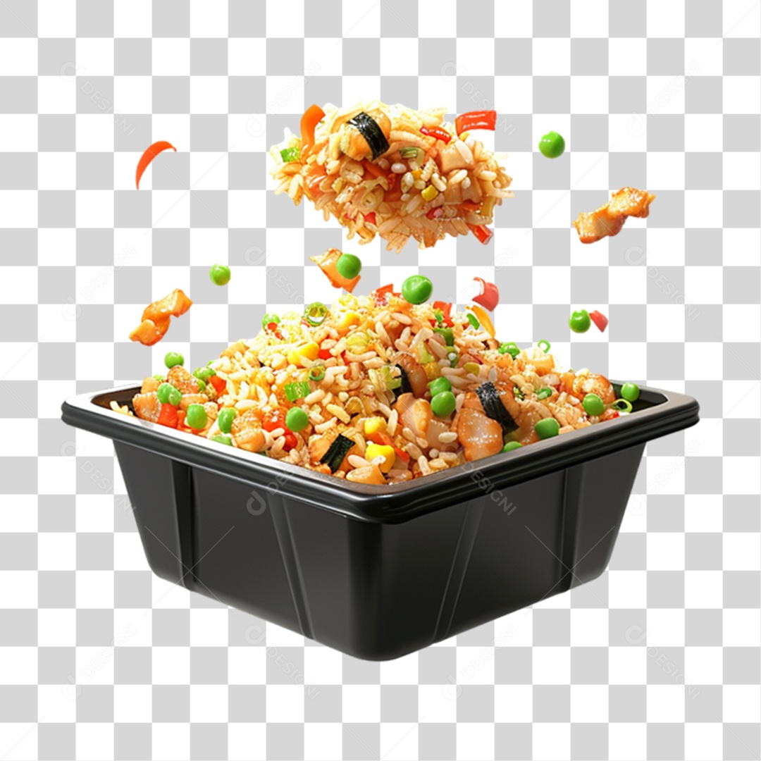 Marmita com Comida e Petiscos PNG Transparente