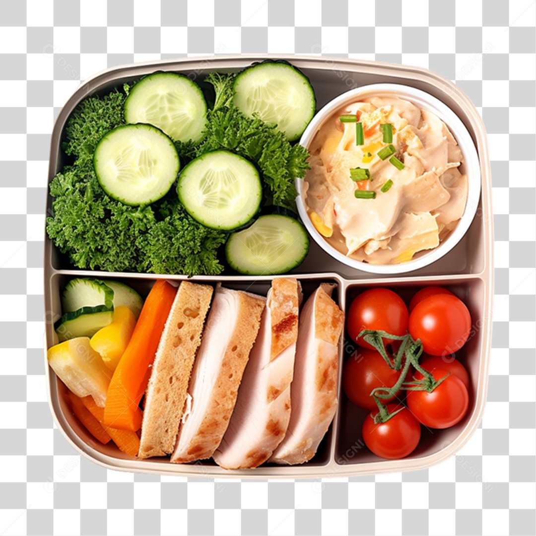 Marmita com Comida e Petiscos PNG Transparente
