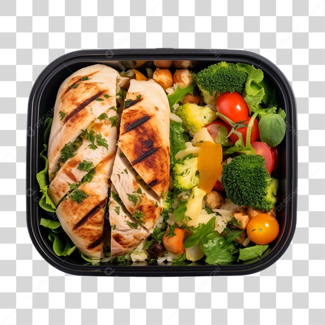 Marmita com Comida e Petiscos PNG Transparente