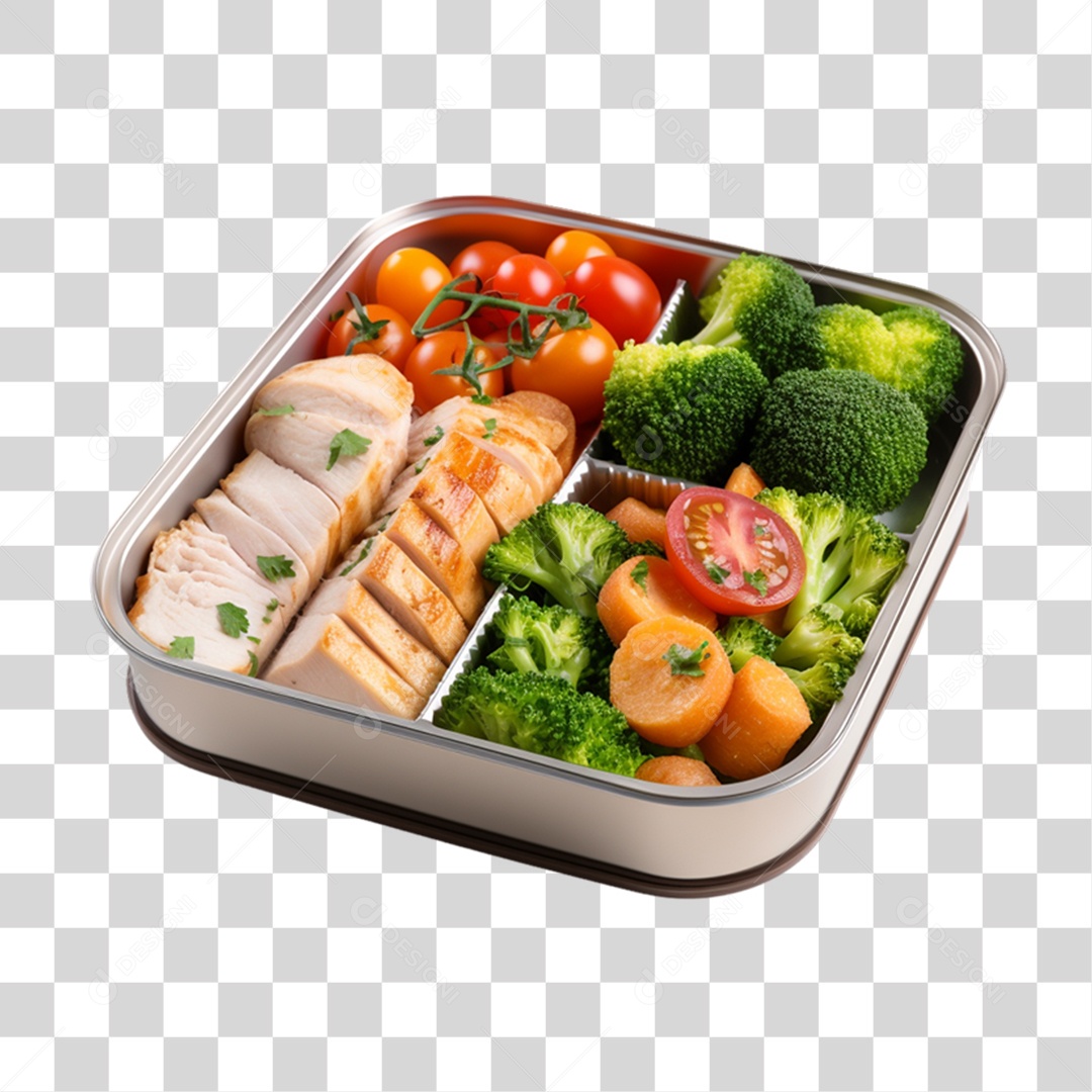 Marmita com Comida e Petiscos PNG Transparente